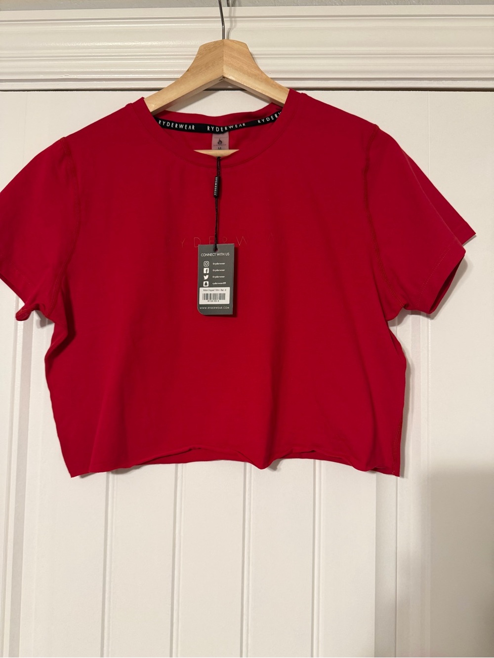 NWT Ryderwear crop top- red - medium